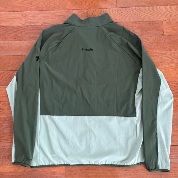 COLUMBIA‎ Titanium Omni-Shield Full Zip Tech Fleece Jacket Mens L Sage Green - Picture 2 of 8